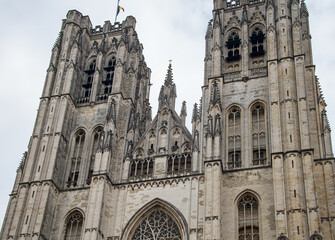 Brussels Catholic Cathedral of Saints Michael and Gudule (Cathedrale Saints-Michel-et-Gudule)