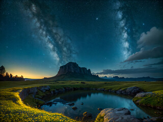 sunrise over the lake