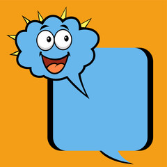 comic cartoon cute speech illustration bubble