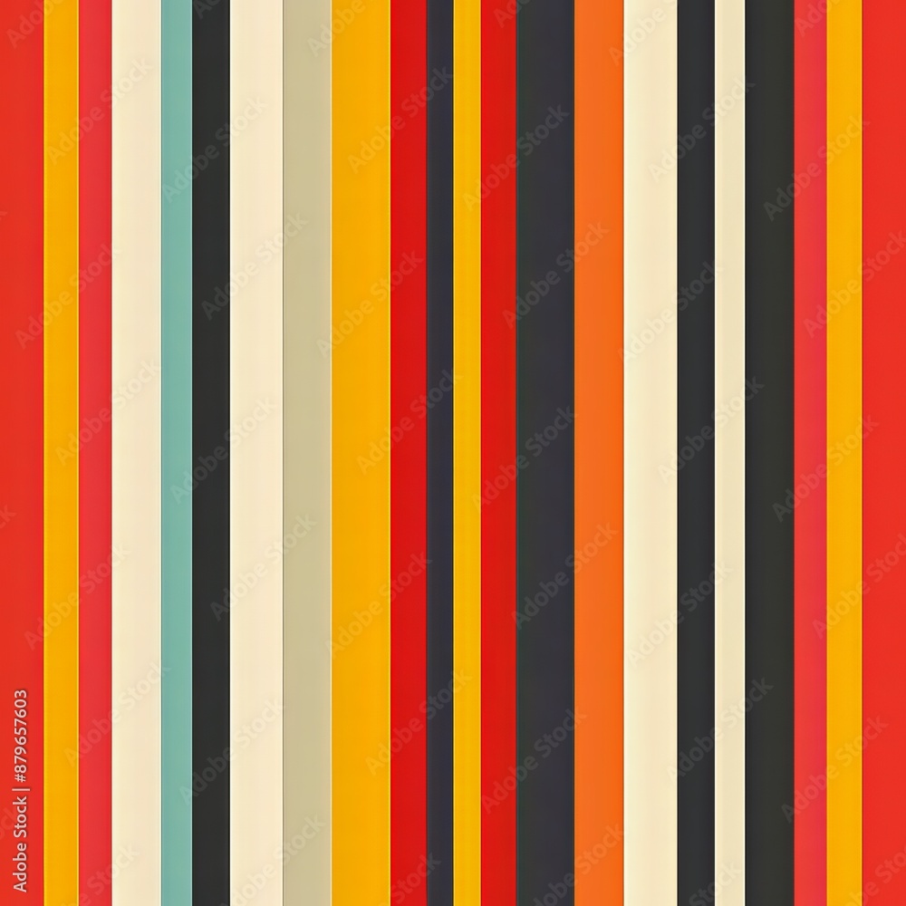 Poster multicolor vertical stripes in retro vintage style with a subtle gradient