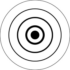 Radio station signal. Pain circle. Radar screen concentric circles elements. Radar vector icons. Signal concentric circles. Sound wave background radio station signal. Sonar sound waves. Vector .