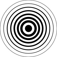 Radio station signal. Pain circle. Radar screen concentric circles elements. Radar vector icons. Signal concentric circles. Sound wave background radio station signal. Sonar sound waves. Vector .