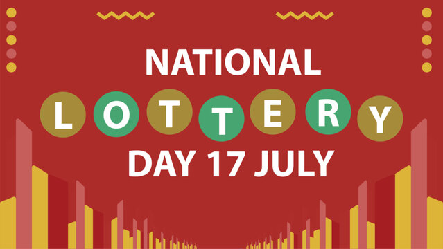 National Lottery Day vector banner design illustration