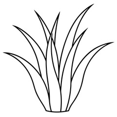 Obraz premium Grass icon A vector outline image for a web icon 