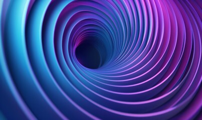 Obraz premium Abstract Swirling Tunnel of Blue and Purple