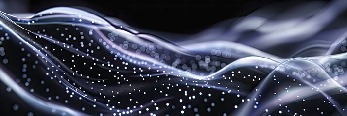 3D futuristische Wellen. Moderne Strukturen in Wellenform als Hintergrund für neue Technologien