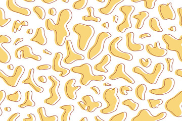 Seamless pattern of colored spots of organic liquid. Abstract spots. Flat design, vector. Vector illustration. Vector illustration