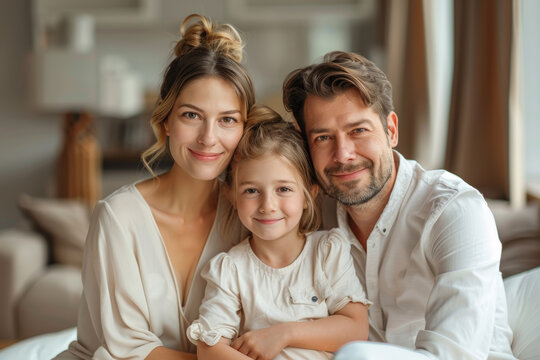 96 Fashionable family posing in a contemporary minimalist home full body, studio lighting, a minimalist composition,