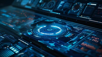 Futuristic Technology Interface - 3D Illustration