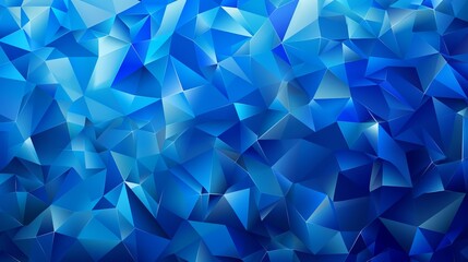 Fototapeta premium A geometric abstract background in darker blue tones, featuring intricate polygons. This modern and striking design ideal for projects requiring a bold, technological aesthetic.