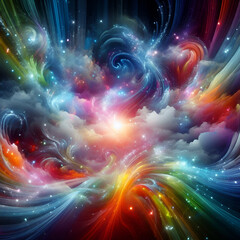 Magic glow lights abstract background template