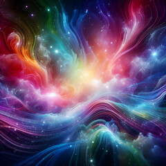 Magic glow lights abstract background template