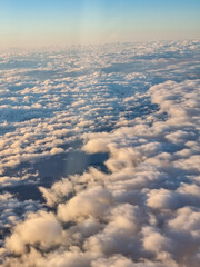 View skyscape from window Airplane go to japan