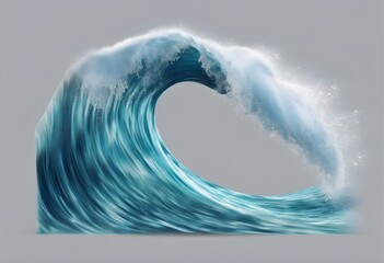 Fototapeta premium An Isolated Wave on a plain background