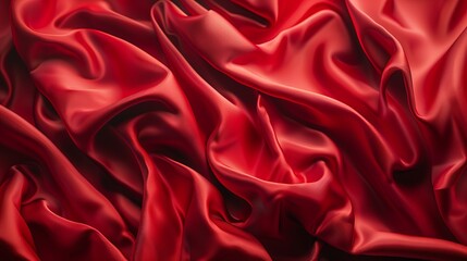 Obraz premium Red silk material texture
