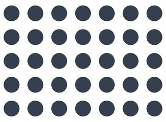 Minimalist polka dot pattern. Big black dots on white background