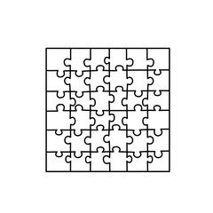 Puzzle pieces vector