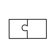 Puzzle pieces vector