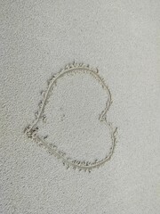 heart on the sand