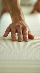 Thai massage mat being rolled out, time-lapse