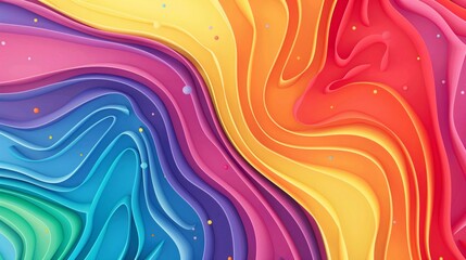 Fototapeta premium Rainbow patterns add vibrancy and dynamism, capturing attention and making designs lively and engaging.