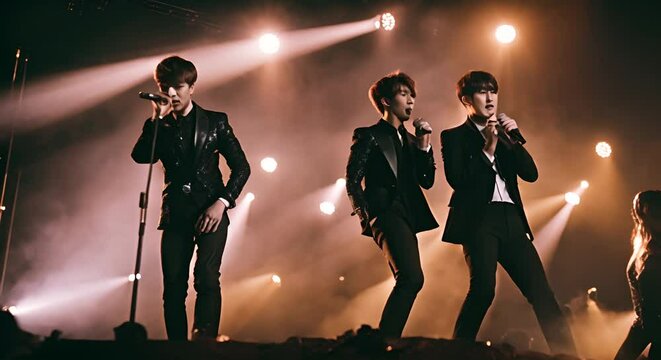 K Pop music group. Kpop singers.