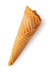 wafer cones on white background