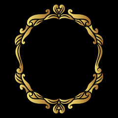 golden frame with ornament