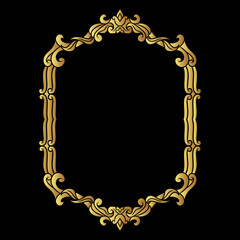 golden frame with ornament