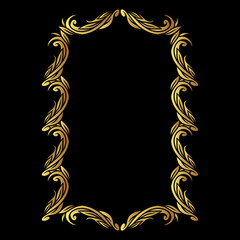 golden frame with ornament