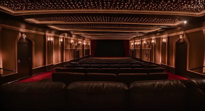 Modern 4d cinema theater.