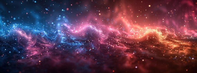 Fototapeta premium Abstract Cosmic Landscape with Vibrant Hues