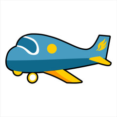 Airplane set icon. flying airship isolated on white background. planes for children's books, magazines and children's designs