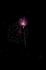  Beautiful fireworks in the night sky #77