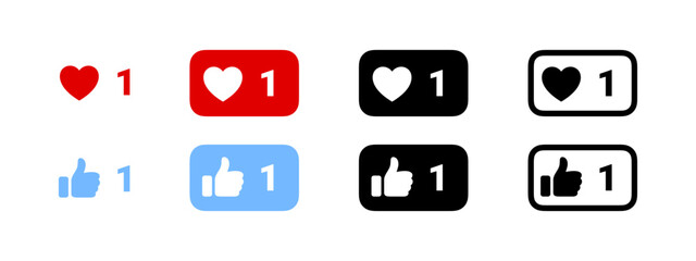 Like icons of social networks