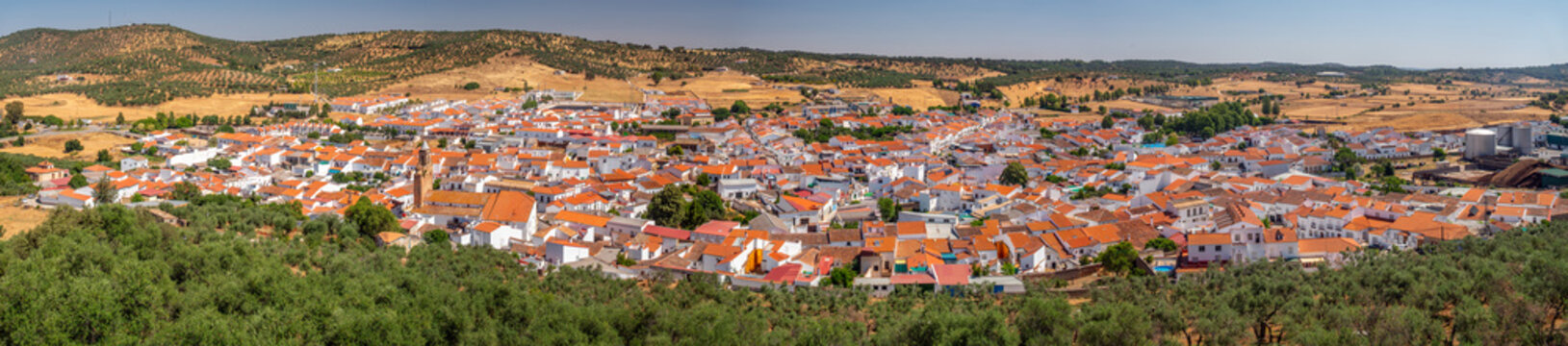 Panoramic View Of Alanis De La Sierra From The Castle
