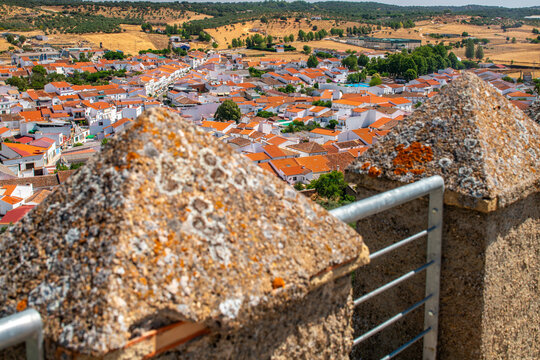 Scenic View of Alanis de la Sierra from Castle, Sevilla, Spain