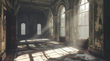 Fototapeta premium Surrealistic World. AI generated art illustration.