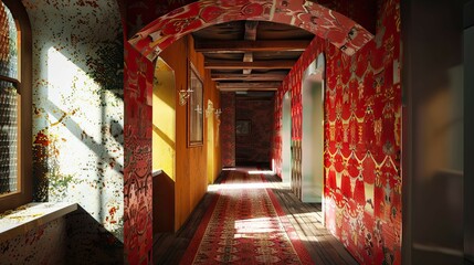 Fototapeta premium Surrealistic World. AI generated art illustration.