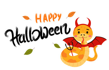 snake Happy Halloween Snake Illustration