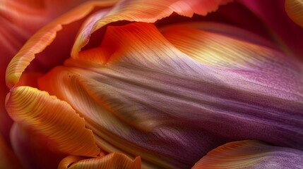 Tightly wrapped tulip petals preparing to reveal their dazzling hues