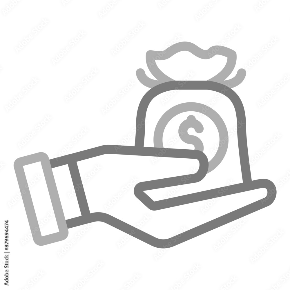 Sticker hand icon