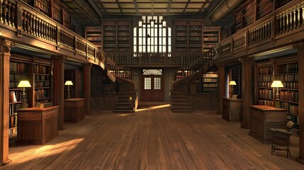 Fototapeta premium Western Architecture. AI generated art illustration.