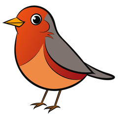 Robin bird Coloful Vector for various uses