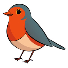 Robin bird Coloful Vector for various uses
