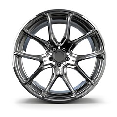 Silhouette velg rim tire for car black color only on white background,