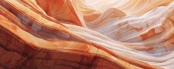 Obraz premium Smooth sandstone with layered colors, 4K hyperrealistic photo