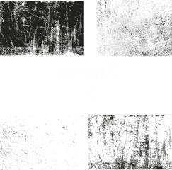 Grungy effect four vector bundle illustration background black & white designs.