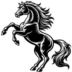 horse isolated on white Vector Design and illustration