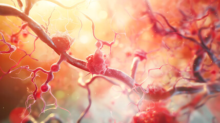 Hemangiomas in the veins. The blood vessels
